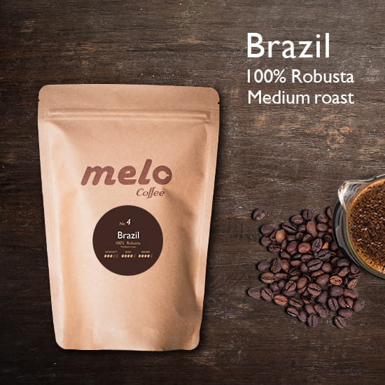 قهوه برزیل صددرصد روبوستا مدیوم