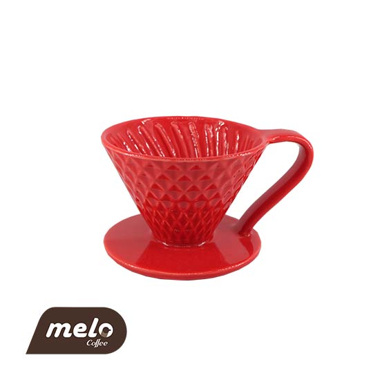قهوه ساز v60 سرامیکی Mojae قرمز یک فنجان