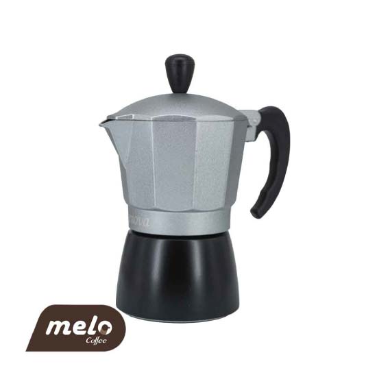 موکاپات جنوا 3 کاپ آلومینیومی (نقره‌ای) - قهوه ملو
